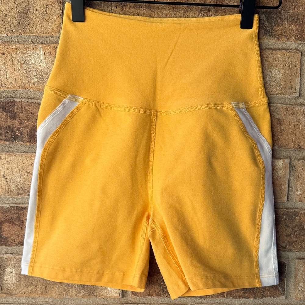 Beyond Yoga yellow shorts